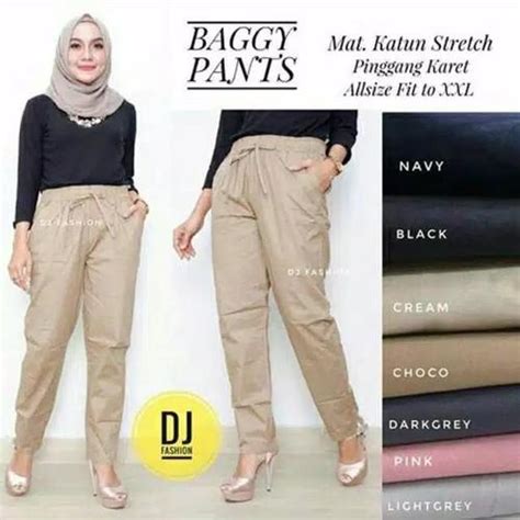 Jual Anggi Ready Stock BAGGY PANTS Latte Beige Nude Maroon Ivory Dusty Pink Jakarta Barat
