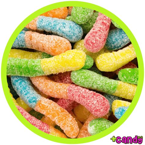 Neon Sour Worms [500g] Plus Candy