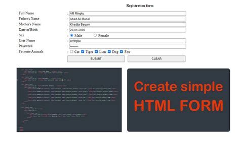 Create HTML form - Doolot