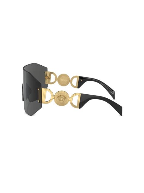 Versace Eyewear Oversized Shield Frame Sunglasses Farfetch