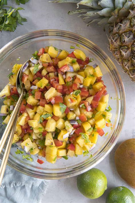 Spicy Pineapple Mango Salsa • The Crumby Kitchen