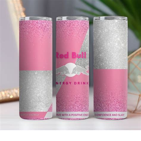 Pink Red Bull 20oz Tumbler Wrap Design Digital File Png Etsy Uk