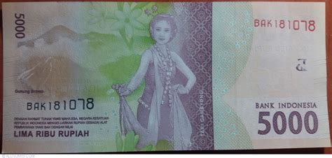 5000 Rupiah 2016 2016 2016 Issue 5000 Rupiah Indonesia Banknote