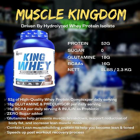 Muscle Kingdom King Whey 2 2KG Chocolate Health Nutrition Health