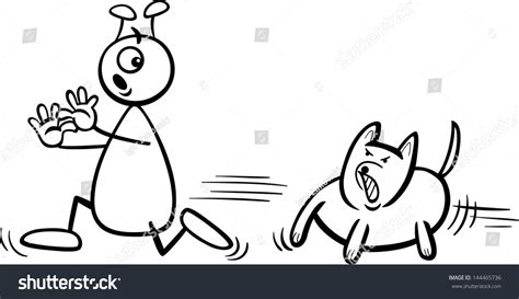 Black White Cartoon Vector Illustration Funny Stock Vector (Royalty ...