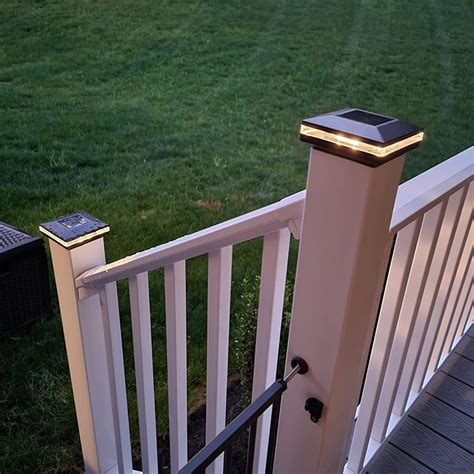 TOYIEW 6-Pack Solar Post Lights, Outdoor Fence Cap Light for Deck