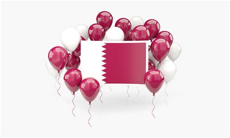 Square Flag With Balloons Qatar Balloons Flag Png Transparent Png