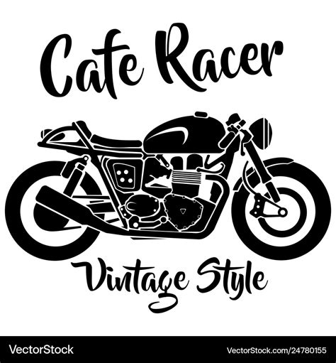 A Vintage Motorcycle Royalty Free Vector Image