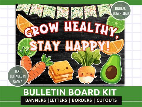 Nutrition Month Bulletin Board Lunch Room Bulletin Board Kit Nutrition