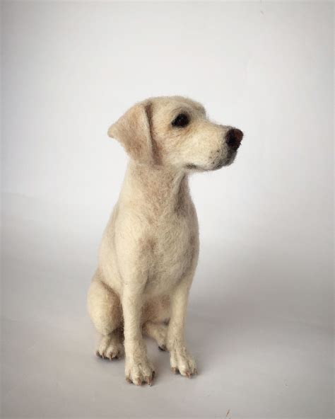 Needle Felted Labrador Dog Sculpture