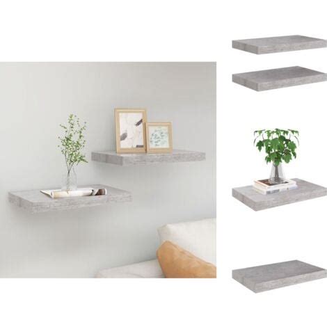 Wandregale Living Schweberegale Stk Betongrau X X Cm Mdf