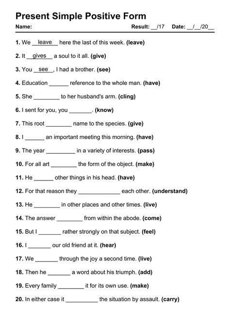 English Worksheets Present Simple Rd Person Positive Negative And Hot