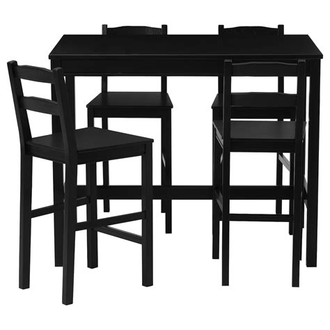 Jokkmokk Bar Table And 4 Bar Stools Black Brown Ikea