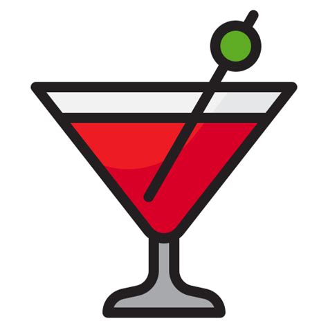 Martini Srip Lineal Color Icon