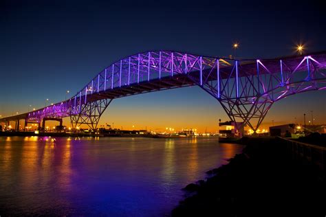 New Philips Led Lighting System On Corpus Christi Harbor Bridge Helps