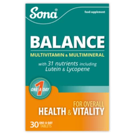 Sona Balance One A Day 30 Tablets Mellericks Pharmacy Cork Ireland