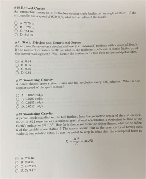 Solved Banked Curves An Automobile Moves On A Frictionless Chegg