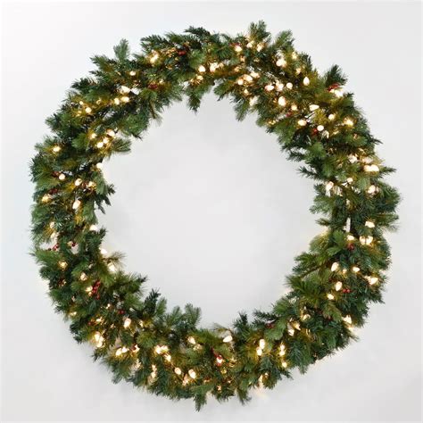 6040 Giant Pre Lit Led Christmas Wreath Outdoor Decoration Xs