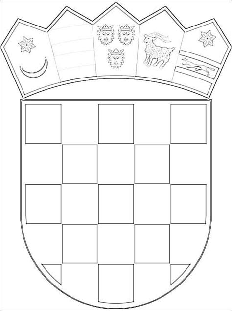 Blank Coat Of Arms Coloring Page