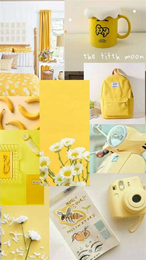 Download A playful, yellow-toned aesthetic collage that adds depth and ...