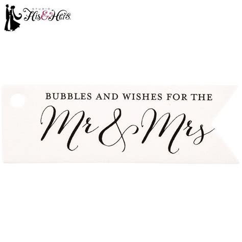 Mr And Mrs Bubble Favor Tags With Images Wedding Bubbles Wedding