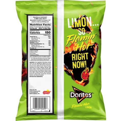 Doritos® Flamin Hot Limon Flavored Tortilla Chips 975 Oz Qfc