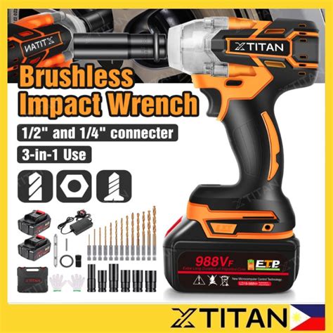 Xtitan 988vf Impact Wrench 3in1 Brushless Cordless Impact Wrench 36pcs