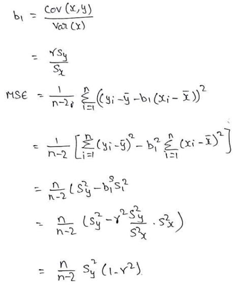 Solved How Can Sum Yi Ybar B1 Xi Xbar 2