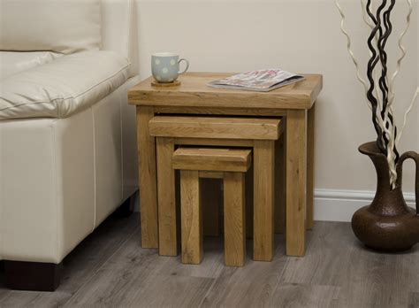 Signature Solid Oak Nest Of Tables