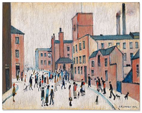 Laurence Stephen Lowry Ra 1887 1976 Lancashire Street Christies