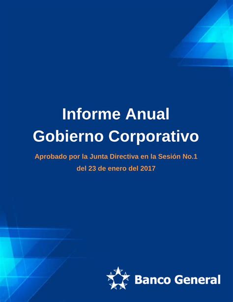 Pdf Informe Anual Gobierno Corporativo Banco General