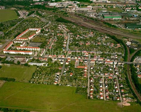 Luftbild Riesa Wohngebiet Einer Einfamilienhaus Siedlung In Riesa Im