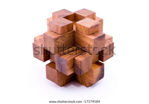 Assembled 24 Piece Burr Puzzle Wood Stock Photo (Edit Now) 17174584