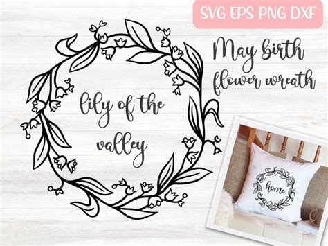 Lily Of The Valley Svg File For Cricut May Birth Flower Svg Etsy Canada