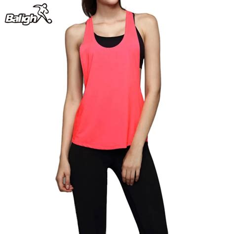 Balight Female Sleeveless Tank Tops Dry Quick Yoga Shirts Loose Gym