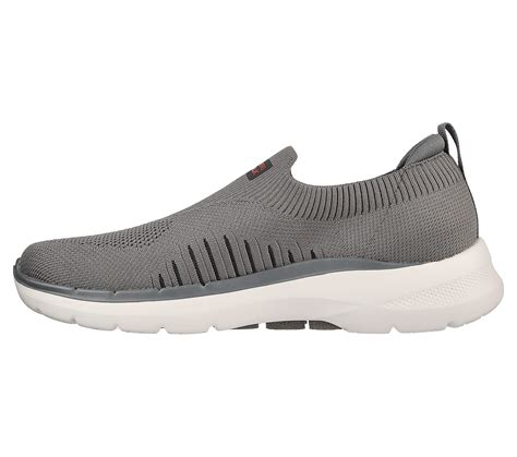 Skechers Grey/Red Go Walk 6 Mens Slip On Shoes Style ID: 216205 | India