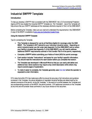 Fillable Online Portcompliance Industrial Swppp Template Port