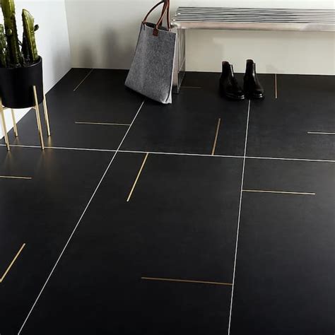 Ivy Hill Tile Stria Bar Black In X In Matte Porcelain