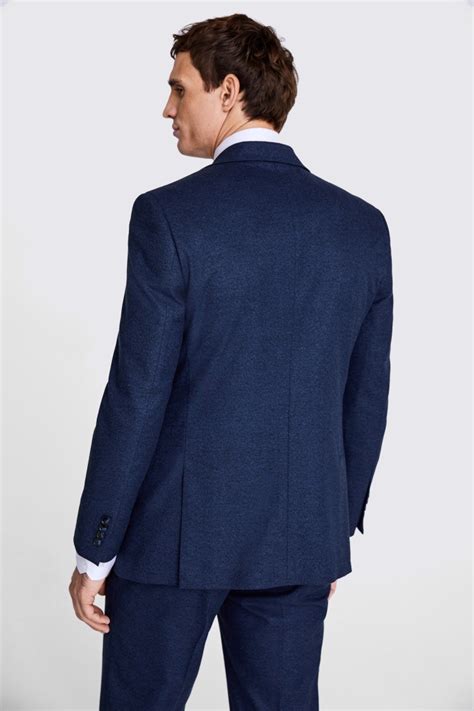 Tailored Fit Blue Flannel Jacket Buy Online At Moss