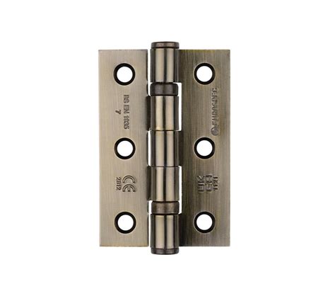 Eurospec Hin1322 76x51mm Ball Bearing Butt Hinges Pair Antique Brass