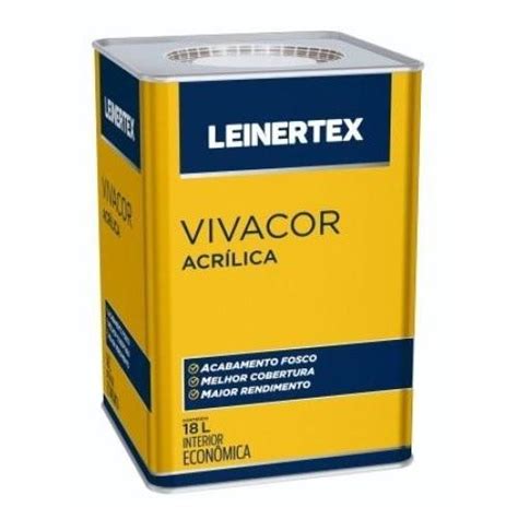 Tinta Vivacor Leinertex Acrílica Fosca 18 Lts Amarelo Terra Comercial