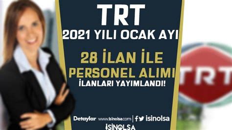 Trt Y L Ocak Ay Lanlar Kpss Siz Lan Le Personel Al M