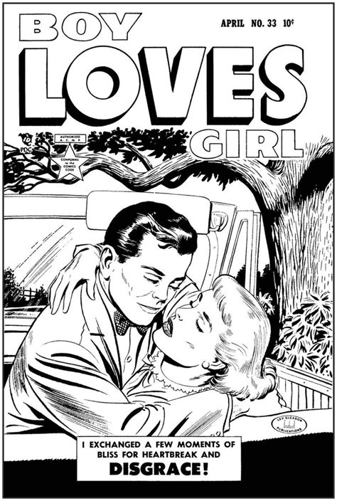 Vintage Romance Comic Book Covers Coloring Book