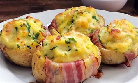 Картофель с беконом и сыром в духовке простой рецепт пошаговый