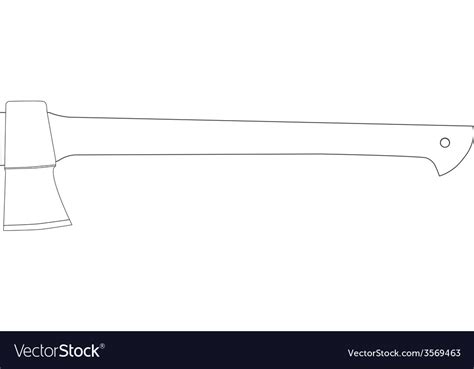 Outline axe Royalty Free Vector Image - VectorStock