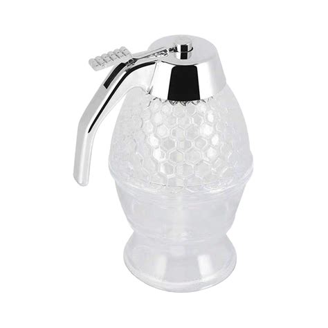 Honey Syrup Juice Dispenser No Drip Glass Beautiful Honeycomb Shaped