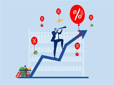 Goods Inflation Businessman Analysis With Rising Food Price Crisis