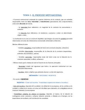 Tema El Proceso Motivacional Pdf