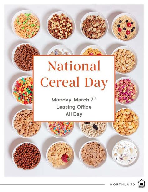 National Cereal Day Cereal Food Breakfast