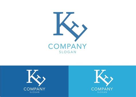 Premium Vector Modern Monogram Initial Letter Ke Logo Design Template